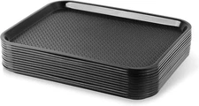 Fast food trays, 12-piece set (black, 14 x 18 inches)