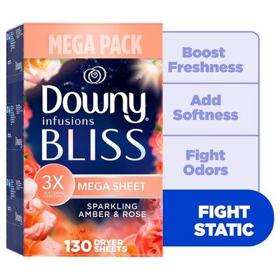 Softener Dryer Sheets, Infusions Bliss Amber and Rose Scent