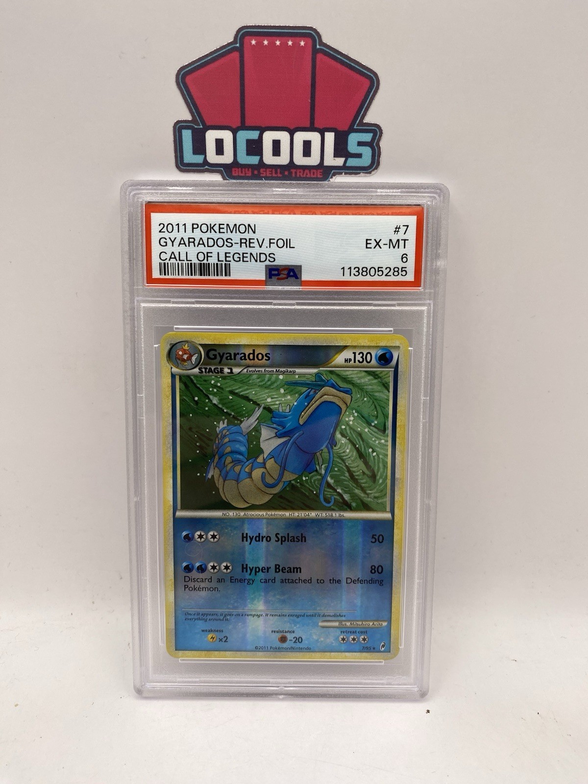 Gyarados Reverse Holo 7/95 - Pokémon Call of Legends PSA 6