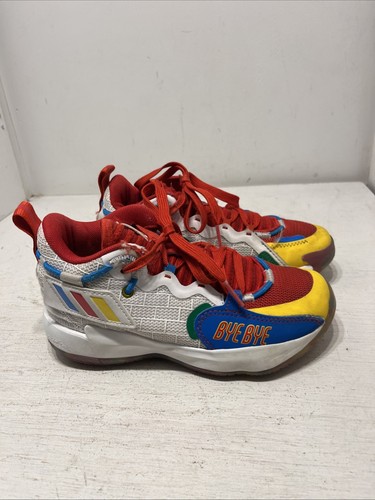 Adidas Kids 13k Lillard LEGO “Bye Bye” Red White Green Blue Yellow Sneakers - Picture 4 of 15