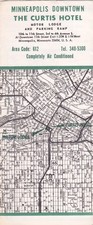 1960s The Curtis Hotel Minneapolis Street Map...