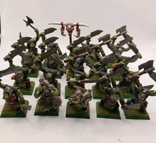Warhammer Fantasy ORC BOYZ BIG UNS (20) Comando Completo Pintado Orcos y Duendes TOW