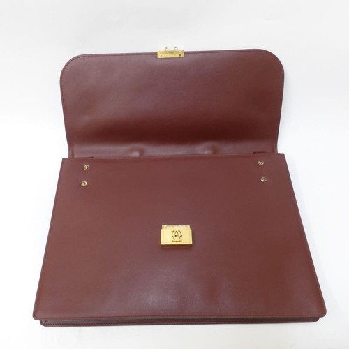 Cartier Business Bag Bordeaux Briefcase Handbag #PFE5G3 - Picture 12 of 12
