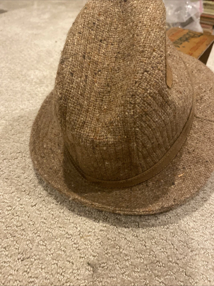 Fedora de tweed Stetson Herringbone vintage para hombre talla 7 1/8 Foto 4 de 4