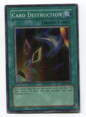 Yu-Gi-Oh! Light Played Card Destruction english Kartenzerstörung Super Rare SDY