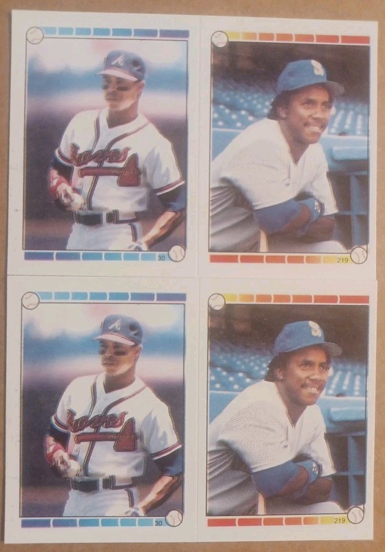 1989 TOPPS STICKERS #30/219 BRANTLEY / HALL [2] ANDRE DAWSON HOF NM/MT 07312