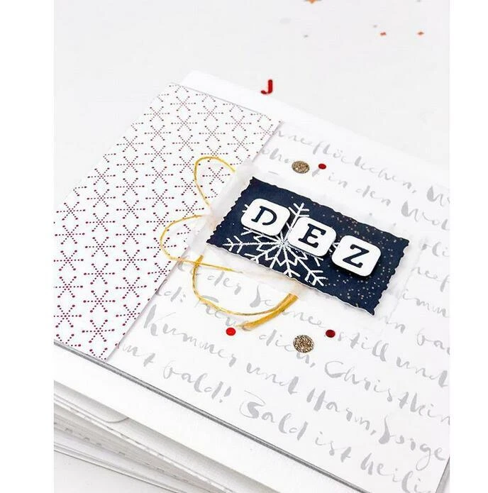 Troqueles de corte de metal letras álbum de recortes fabricación de papel troquelado decorativo hágalo usted mismo Foto 3 de 4