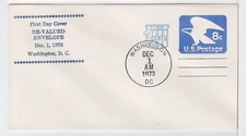 TurtlesTradingPost- Eagle 8 Cent Revalued Envelope- 1971 FDC #U566- Unsigned
