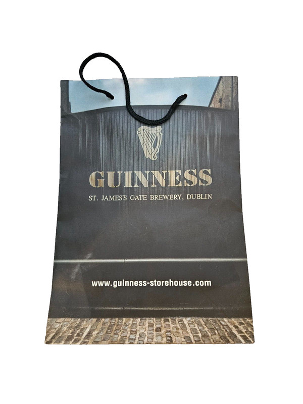 Guinness Store St. James Brewery in Dublin Ireland Paper Shopping Bag 16x15.5 in