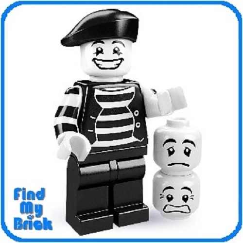 NEW Lego Minifigure 8684 Series 2 Mime Brand New Not Sealed NEW