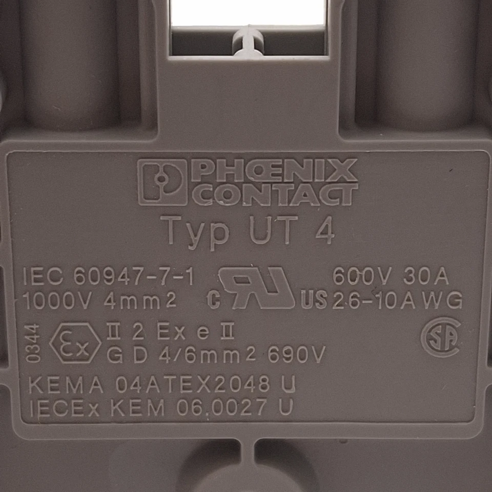 Lot of 30 Phoenix Contact 3044102 Terminal Block, 2-Position, 6.2mm, 600V 30A - Image 2 of 4