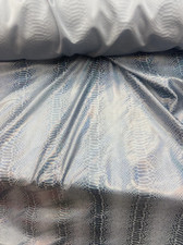 Charcoal pearl Snake Hologram 4way stretch Spandex fabric dancewear swimwear