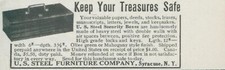 1915 Keep Treasures Safe US Steel Furniture Co Syracuse NY Vtg Print Ad CO5