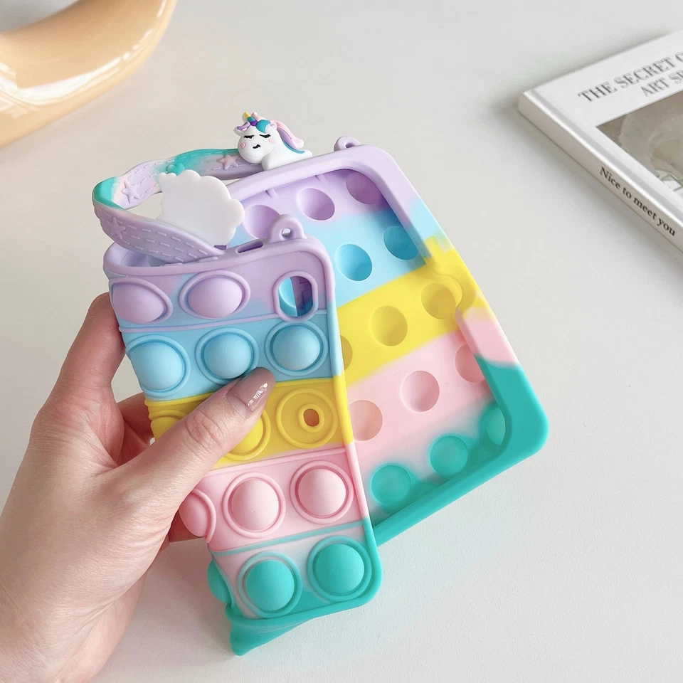 Pop Fidget Toys Push It Bubble Case Cover For iPad 5 6 8th 10.2 Air 2 Mini 4 11 - Image 4 of 4