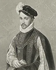 Charles IX Valois 1550-1574 gravé par Pannier XIXe France vers 1840