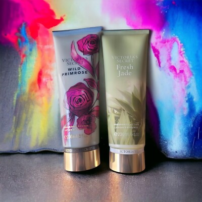 Victoria's Secret Lot of 2 Fresh Jade & Wild Primrose Fragrance Lotion 8 oz