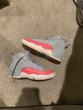Nike Air Jordan 12 Retro GS Wolf Grey/Racer Pink-Black 510815-060 Size 4.5y
