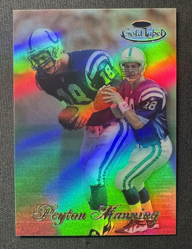 Peyton Manning 1998 Topps Gold Label #20 Class 3 Black Label Rookie