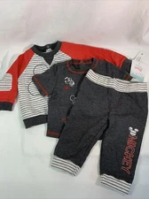 3 Pcs Disney Baby, Crew, Size 6/9M