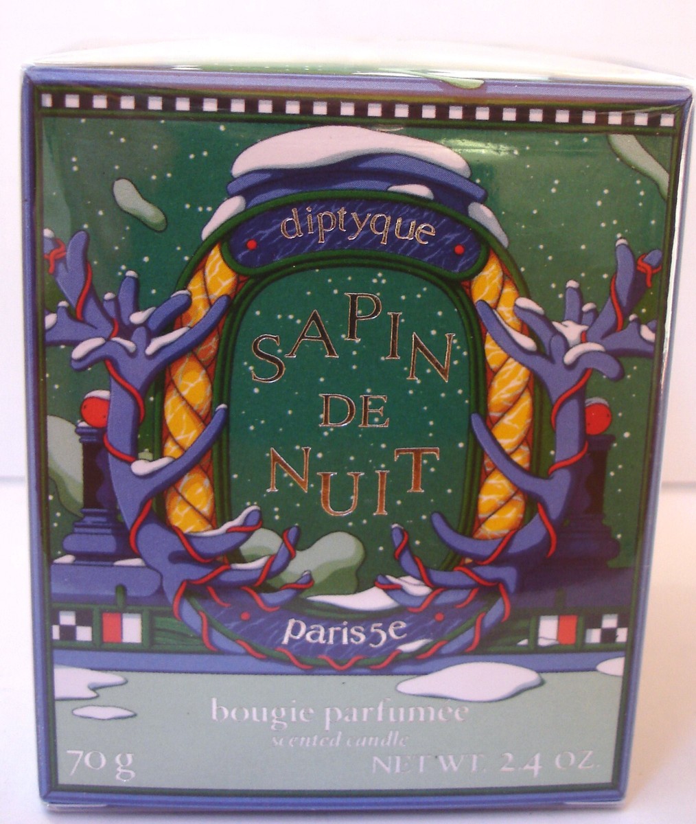 Diptyque Sapin de Nuit Candle & Logo Bag Fir, Pine, Woods & Herbs