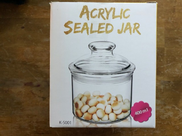 acrylic cookie jar