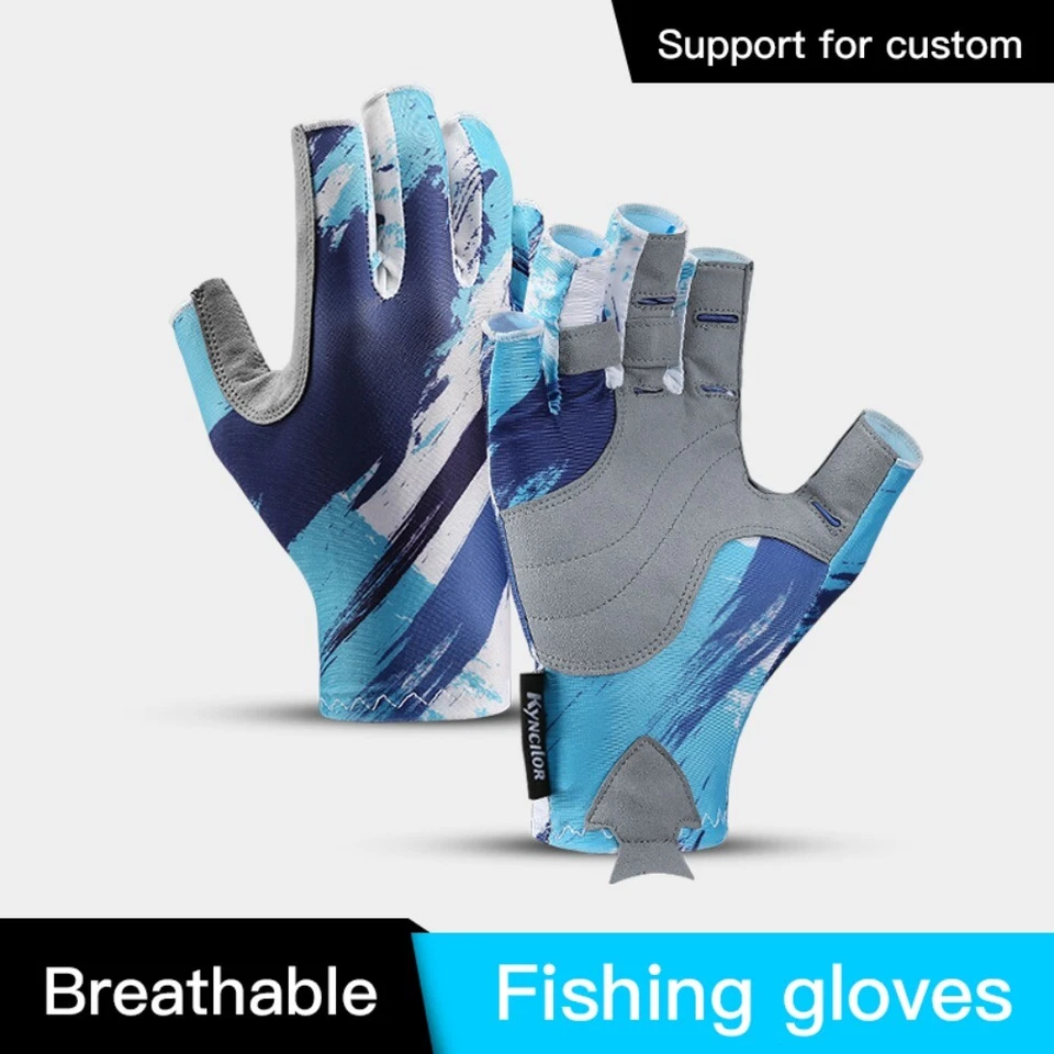 Fishing Gloves UPF50+ UV Protection Breathable Sun Protection Fingerless Gloves - Image 2 of 4