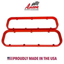 Big Block Chevy Valve Cover Spacers Orange - Die-Cast Aluminum - Ansen USA