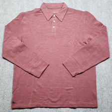 UNTUCKit Dao Polo Shirt Mens XL Maroon Red Long Sleeve Cotton Blend New