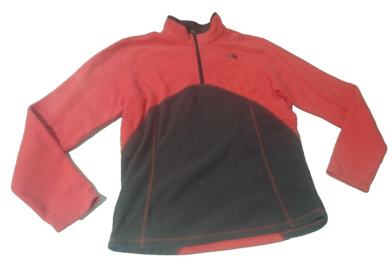 THE NORTHFACE NORTH FACE PULLOVER FLEECE YOUTH TOP PINK GRAY SIZE YOUTH XL 18