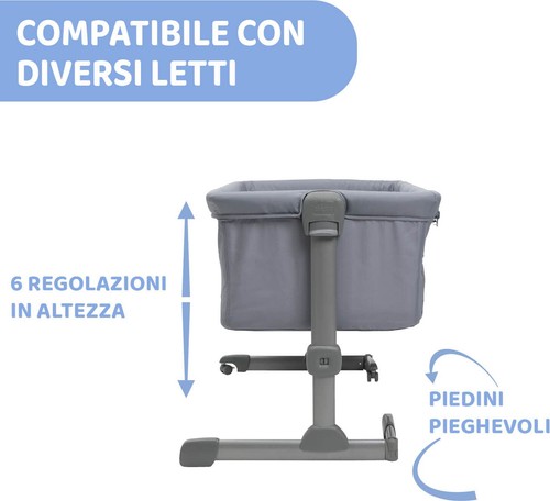 Lettino Culla Neonato da Campeggio Co-sleeping Stone Next to Me Essential CHICCO - Foto 4 di 6