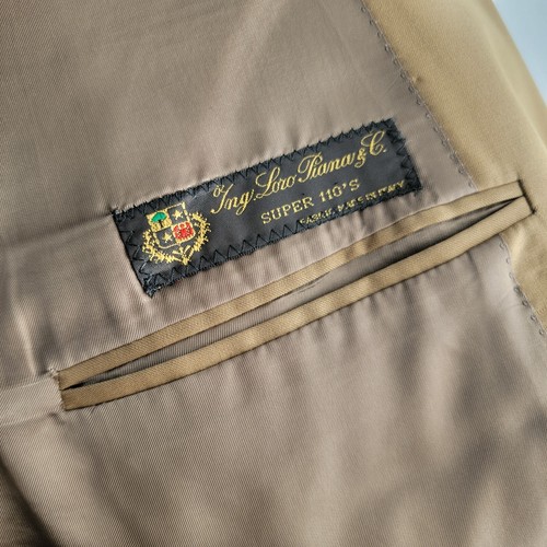 Tombolini Wolle 110er Loro Piana M Anzug Sakko Hose Gr. IT 56 / US 46 38x29 Gold - Bild 4 von 11