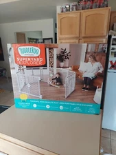 Toddleroo by North States Superyard Explorer Baby Play Yard, Gray Plastic