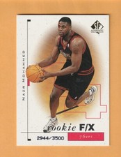 Nazr Mohammed Philadelphia 76ers 1998-99 SP Authentic /3500 Kentucky Wildcats 3D