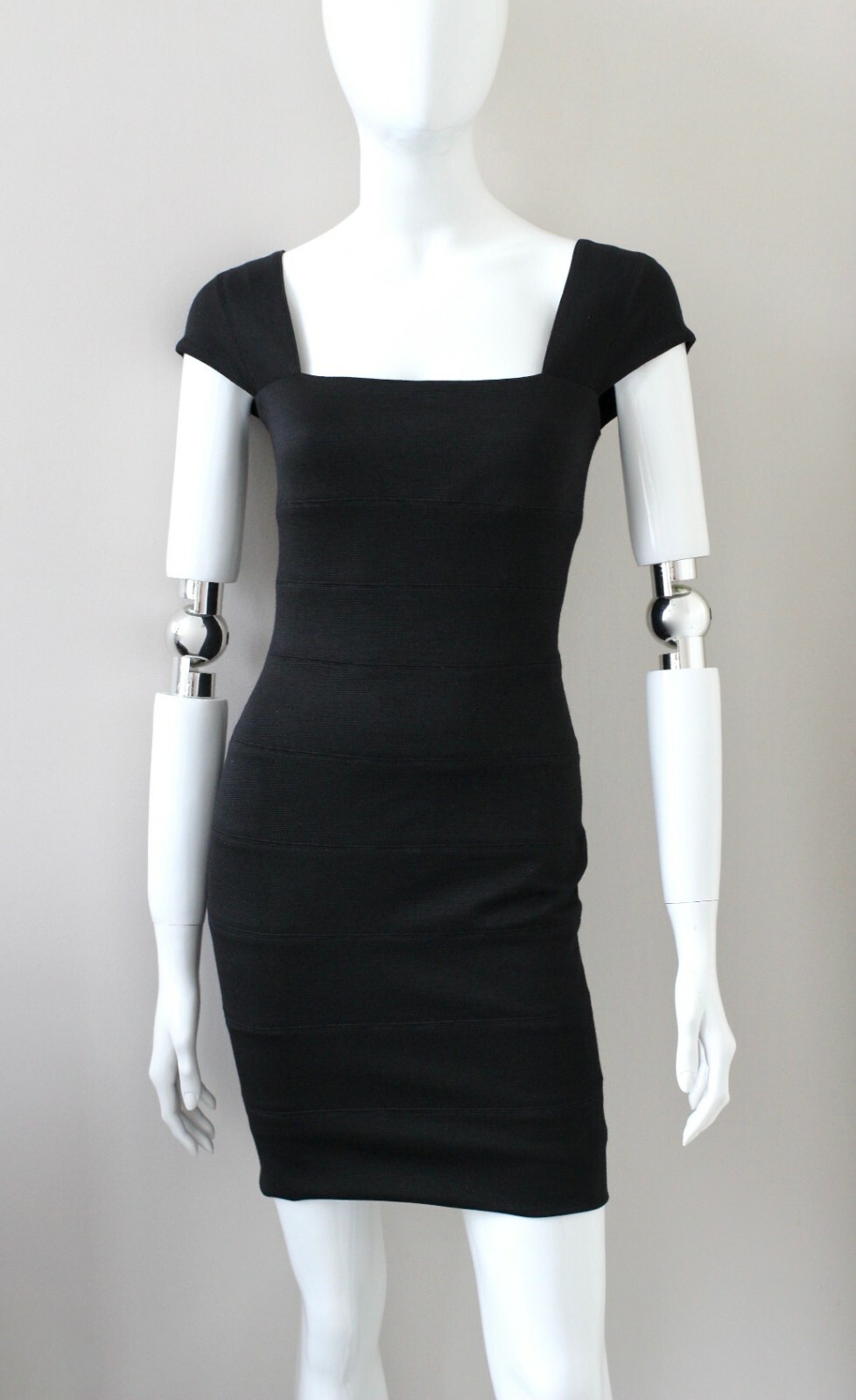 FILA THE ROW mini abito bodycon misto lana nero olsen US2 UK6