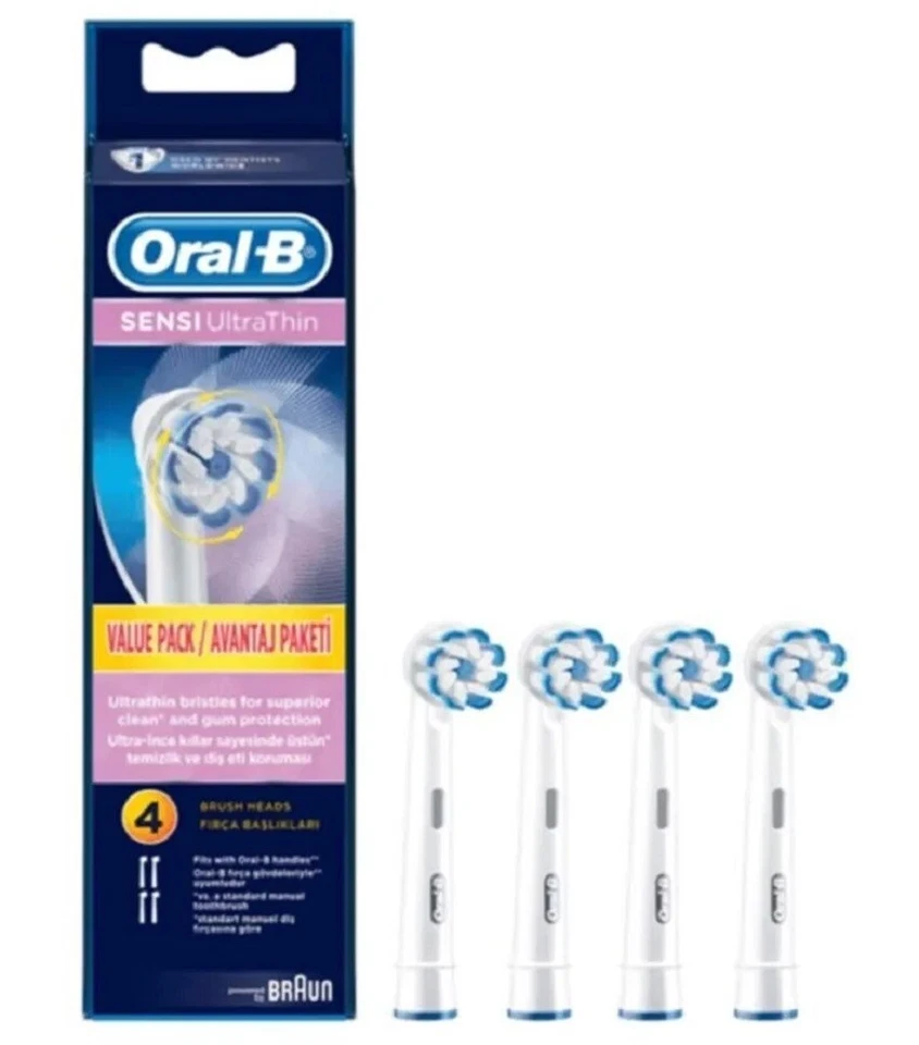 Braun Oral-B Sensi Ultra Thin Electric Toothbrush Replacement Brush Heads