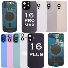 For iPhone 16 Pro Max Rear Back Glass Replacement With Metal Plate Magnet