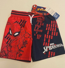 NWT Boys Swimsuit Marvel Spider-Man Board Shorts 5 6/7 8 10/12 14/16 Red Blue 25