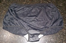 Vtg NOS Serenada Black Peek-a-Boo See Thru Silky Nylon Granny Panties Sz 14 USA