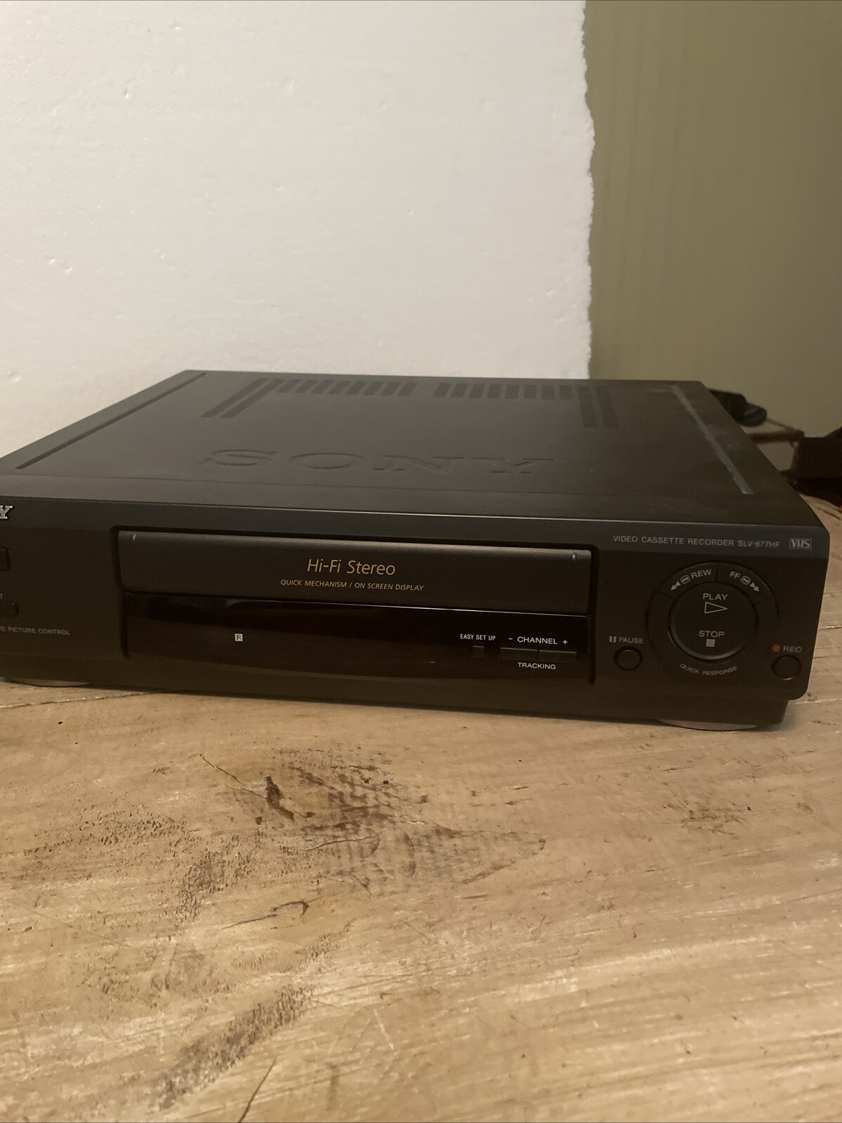 Sony SLV-677HF VCR Hi Fi VHS Recorder Player Tested Working No Remote
