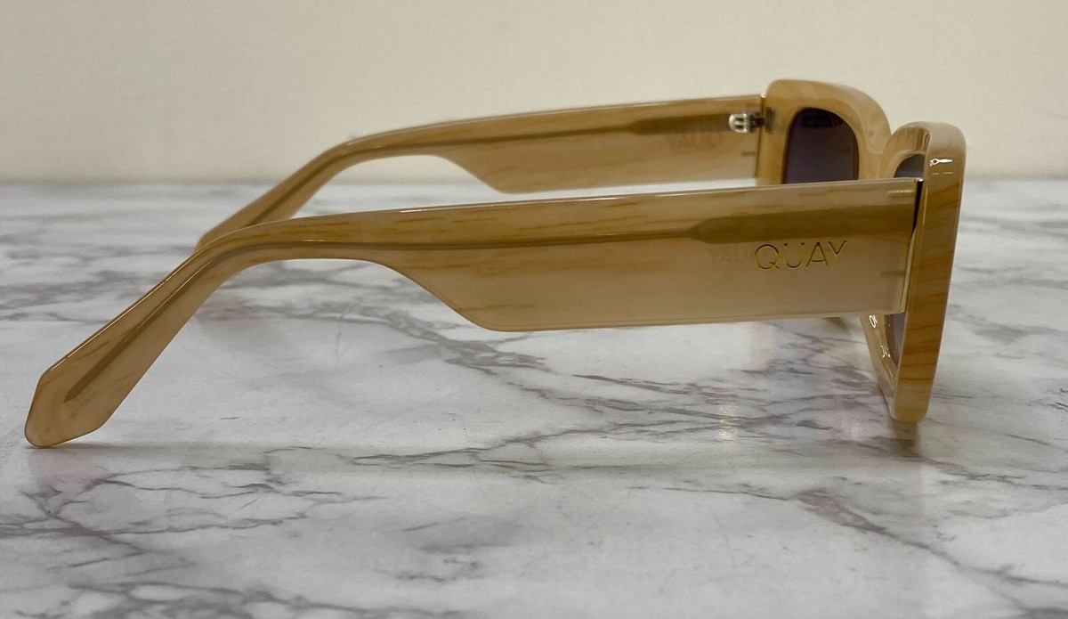 QUAY // ltd ed rare coral rectangular retro-chic yada yada sunglasses Quay Australia Yada Yada 1212 Square Amber Tan Sunglasses | eBay main image 2