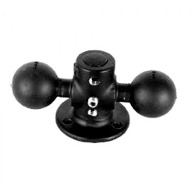 RAM-217-1 runde Basis mit zwei Gummi 1,5'' Kugeln & 5/8'' Loch