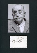 Miguel Angel Asturias NOBEL PRIZE autograph, signed card mounted