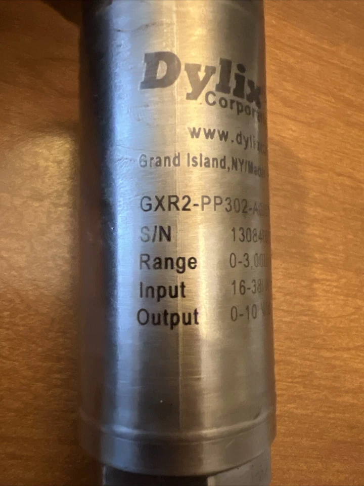 🔥DYLIX GXR2-PP302-A06-B03-C01-D10 Pressure Transducer 16-38VDC Used🇺🇸 - Image 2 of 4