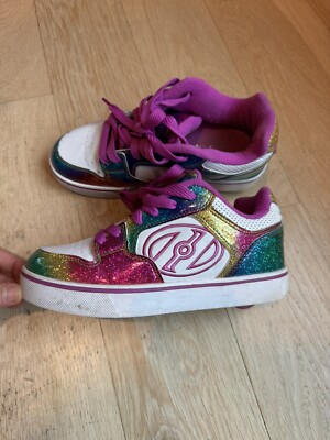 Heelys Shoes Girls Youth Skate Glitter Pink Purple Motion Plus 770631  Rainbow