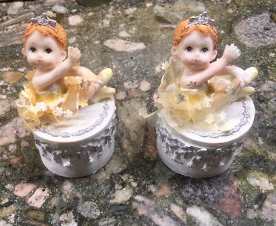 2 Prestige Decorative Ballet Trinket Box With Ballerina - New!