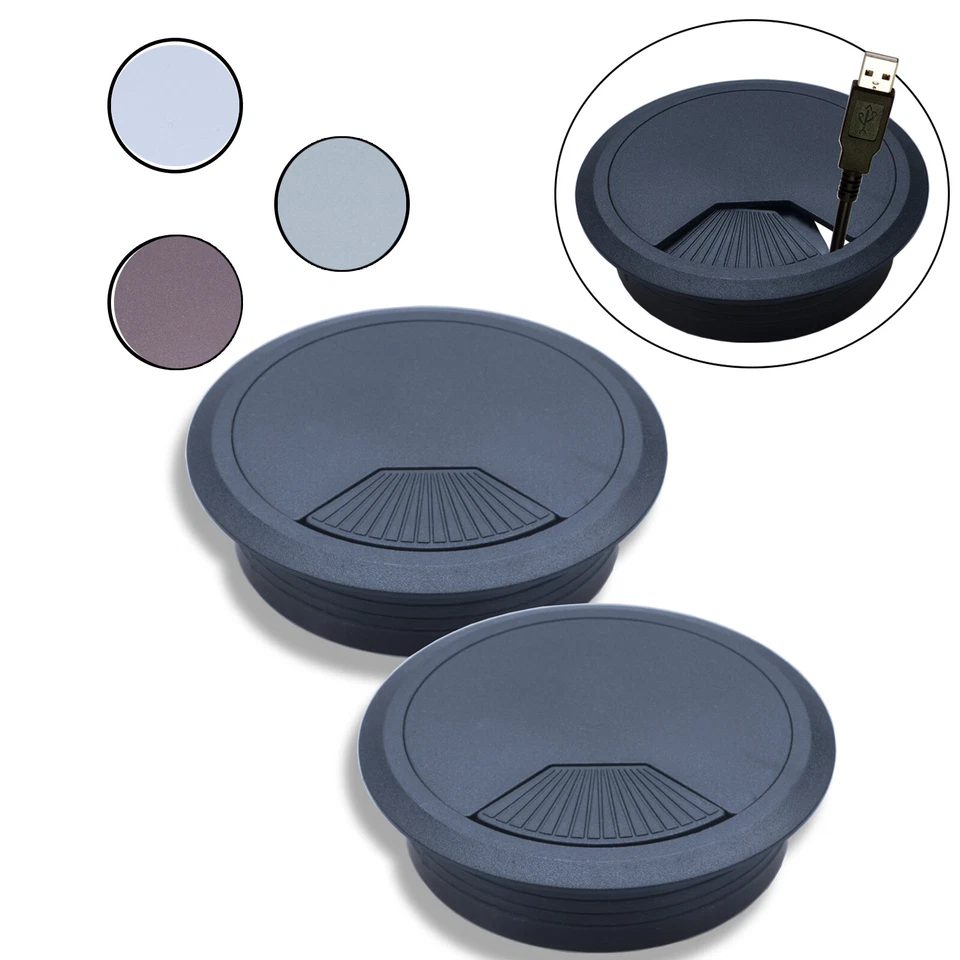 Kabeldurchlass 2 Stk Kunststoff Kabeldurchführung Kabeldose Kabelauslass Ø60 Ø80