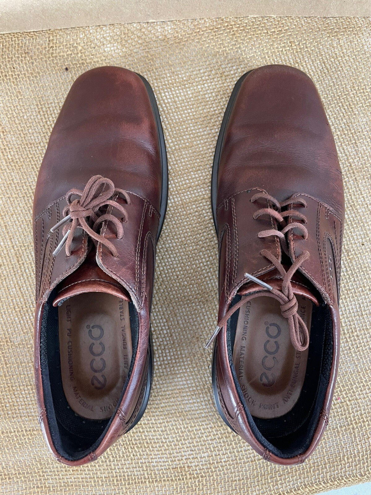SAOLA Scarpe eleganti Oxford stringate Ecco uomo 44 in pelle marrone