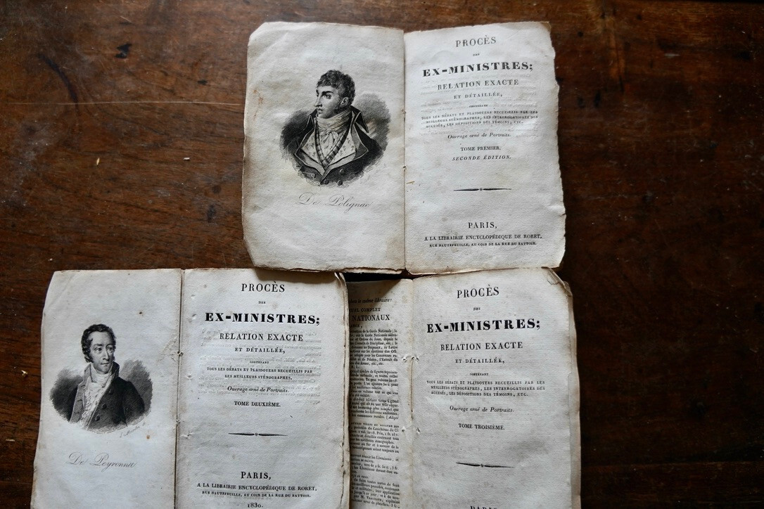PROCES DES EX-MINISTRES, (BABEUF), RORET 3 VOL. 1831