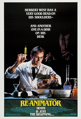 Re-Animator 1985 US one sheet poster print 27x41'' Stuart Gordon Jeffrey Combs