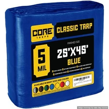 Core Tarps Classic 5 Mil Tarp Cover Waterproof UV Resistant Rip and Tear roof